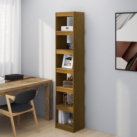 vidaXL Estantería/divisor de espacios madera pino marrón miel