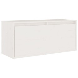 vidaXL Armario de pared de madera maciza de pino blanco 80x30x35 cm