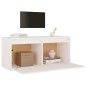 vidaXL Armario de pared de madera maciza de pino blanco 80x30x35 cm vidaXL Armario de pared de madera maciza de pino blanco 80x30x35 cm
