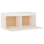 vidaXL Armario de pared de madera maciza de pino blanco 80x30x35 cm vidaXL Armario de pared de madera maciza de pino blanco 80x30x35 cm