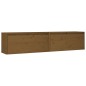 vidaXL Armario de pared 2 uds madera de pino marrón miel 80x30x35 cm vidaXL Armario de pared 2 uds madera de pino marrón miel 80x30x35 cm