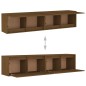 vidaXL Armario de pared 2 uds madera de pino marrón miel 80x30x35 cm vidaXL Armario de pared 2 uds madera de pino marrón miel 80x30x35 cm