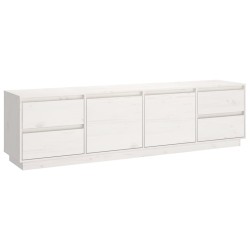 vidaXL Mueble de TV madera maciza de pino blanco 176x37x47,5 cm