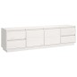 vidaXL Mueble de TV madera maciza de pino blanco 176x37x47,5 cm
