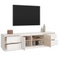 vidaXL Mueble de TV madera maciza de pino blanco 176x37x47,5 cm