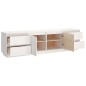 vidaXL Mueble de TV madera maciza de pino blanco 176x37x47,5 cm