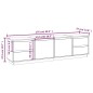 vidaXL Mueble de TV madera maciza de pino blanco 176x37x47,5 cm