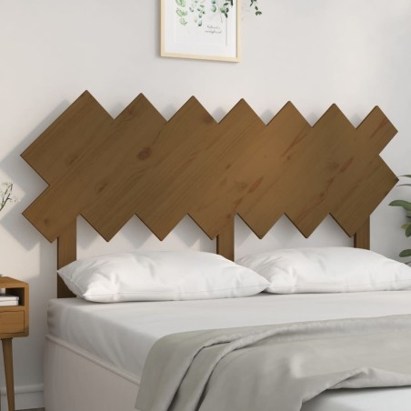 vidaXL Cabecero de cama madera maciza de pino marrón miel 141x3x80,5cm