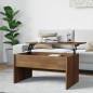 vidaXL Mesa de centro madera contrachapada marrón roble 80x50,5x41,5cm vidaXL Mesa de centro madera contrachapada marrón roble 80x50,5x41,5cm