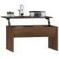 vidaXL Mesa de centro madera contrachapada marrón roble 80x50,5x41,5cm vidaXL Mesa de centro madera contrachapada marrón roble 80x50,5x41,5cm