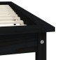 vidaXL Estructura de cama doble madera maciza pino negro 135x190 cm vidaXL Estructura de cama doble madera maciza pino negro 135x190 cm