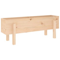 vidaXL Arriate elevado de jardín madera maciza de pino 101x30x38 cm