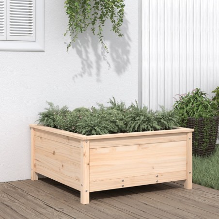 vidaXL Jardinera madera maciza de pino 82,5x82,5x39 cm
