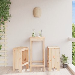 vidaXL Taburetes altos de cocina 2 uds madera maciza pino 40x36x75 cm