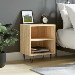 vidaXL Mesita de noche madera de ingeniería roble Sonoma 40x30x50 cm