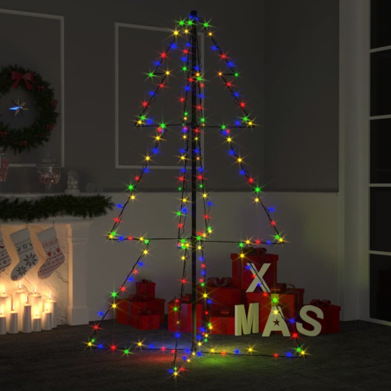 vidaXL Árbol de Navidad 200 luces LED interior y exterior 98x150 cm vidaXL Árbol de Navidad 200 luces LED interior y exterior 98x150 cm