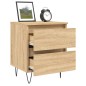 vidaXL Mesita de noche madera de ingeniería roble Sonoma 40x35x50 cm vidaXL Mesita de noche madera de ingeniería roble Sonoma 40x35x50 cm