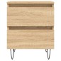 vidaXL Mesita de noche madera de ingeniería roble Sonoma 40x35x50 cm vidaXL Mesita de noche madera de ingeniería roble Sonoma 40x35x50 cm
