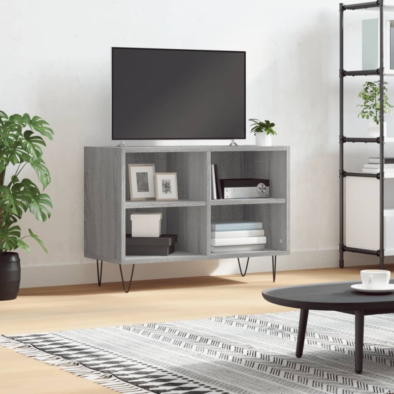 vidaXL Mueble de TV madera de ingeniería gris Sonoma 69,5x30x50 cm