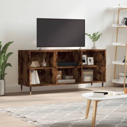 vidaXL Mueble de TV madera de ingeniería roble ahumado 103,5x30x50 cm