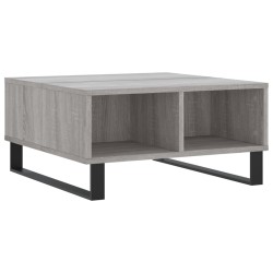 vidaXL Mesa de centro madera de ingeniería gris Sonoma 60x60x30 cm