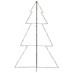 vidaXL Árbol de Navidad 240 luces LED interior y exterior 118x180 cm