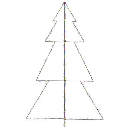 vidaXL Árbol de Navidad 240 luces LED interior y exterior 118x180 cm