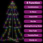 vidaXL Árbol de Navidad 240 luces LED interior y exterior 118x180 cm