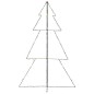 vidaXL Árbol de Navidad 240 luces LED interior y exterior 118x180 cm