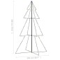 vidaXL Árbol de Navidad 240 luces LED interior y exterior 118x180 cm