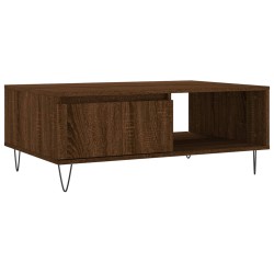 vidaXL Mesa de centro madera de ingeniería roble marrón 90x60x35 cm