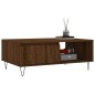 vidaXL Mesa de centro madera de ingeniería roble marrón 90x60x35 cm