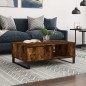 vidaXL Mesa de centro madera de ingeniería roble ahumado 90x60x35 cm