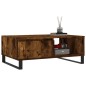 vidaXL Mesa de centro madera de ingeniería roble ahumado 90x60x35 cm