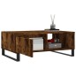 vidaXL Mesa de centro madera de ingeniería roble ahumado 90x60x35 cm