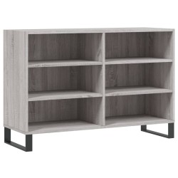 vidaXL Aparador de madera de ingeniería gris Sonoma 103,5x35x70 cm