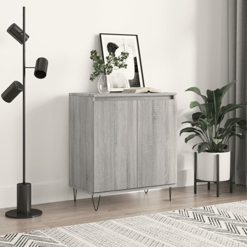 vidaXL Aparador de madera contrachapada gris Sonoma 60x35x70 cm vidaXL Aparador de madera contrachapada gris Sonoma 60x35x70 cm