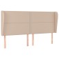 vidaXL Cabecero con orejas cuero sintético capuchino 203x23x118/128 cm