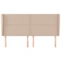 vidaXL Cabecero con orejas cuero sintético capuchino 203x23x118/128 cm