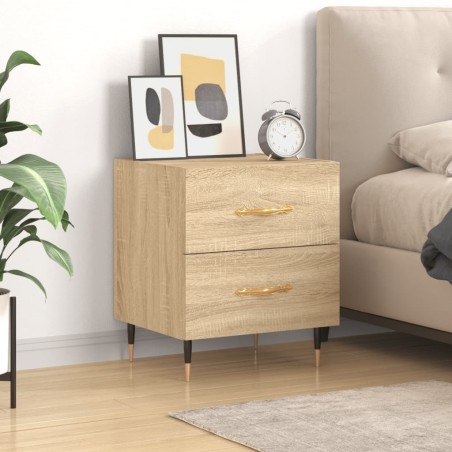 vidaXL Mesita de noche madera de ingeniería roble Sonoma 40x35x47,5 cm
