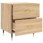 vidaXL Mesita de noche madera de ingeniería roble Sonoma 40x35x47,5 cm