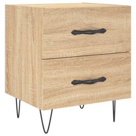 vidaXL Mesita de noche madera de ingeniería roble Sonoma 40x35x47,5 cm