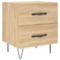 vidaXL Mesita de noche madera de ingeniería roble Sonoma 40x35x47,5 cm vidaXL Mesita de noche madera de ingeniería roble Sonoma 40x35x47,5 cm