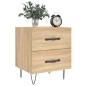 vidaXL Mesita de noche madera de ingeniería roble Sonoma 40x35x47,5 cm vidaXL Mesita de noche madera de ingeniería roble Sonoma 40x35x47,5 cm