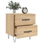 vidaXL Mesita de noche madera de ingeniería roble Sonoma 40x35x47,5 cm vidaXL Mesita de noche madera de ingeniería roble Sonoma 40x35x47,5 cm