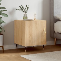 vidaXL Mesita de noche madera de ingeniería roble Sonoma 40x40x50 cm