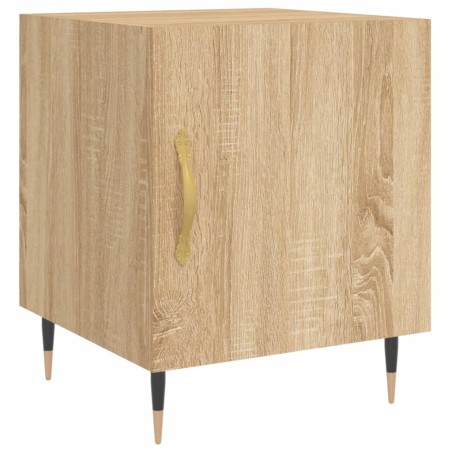 vidaXL Mesita de noche madera de ingeniería roble Sonoma 40x40x50 cm