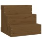 vidaXL Escalera mascotas madera maciza pino marrón miel 40x37,5x35 cm vidaXL Escalera mascotas madera maciza pino marrón miel 40x37,5x35 cm