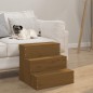 vidaXL Escalera mascotas madera maciza pino marrón miel 40x37,5x35 cm vidaXL Escalera mascotas madera maciza pino marrón miel 40x37,5x35 cm