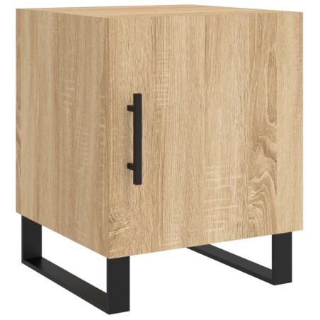vidaXL Mesita de noche madera de ingeniería roble Sonoma 40x40x50 cm